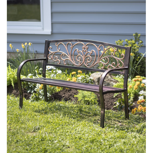 Lutyens metal garden online bench